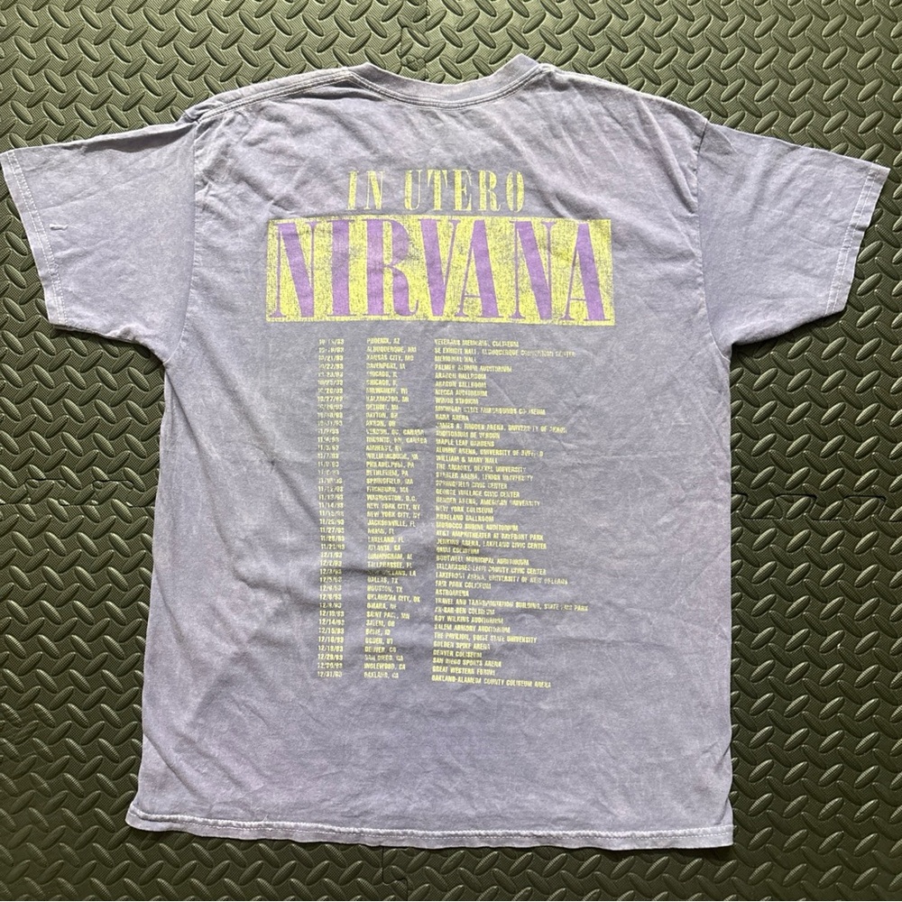 NIRVANA Purple and Yellow Short Sleeve Tee - Picture 3 of 3